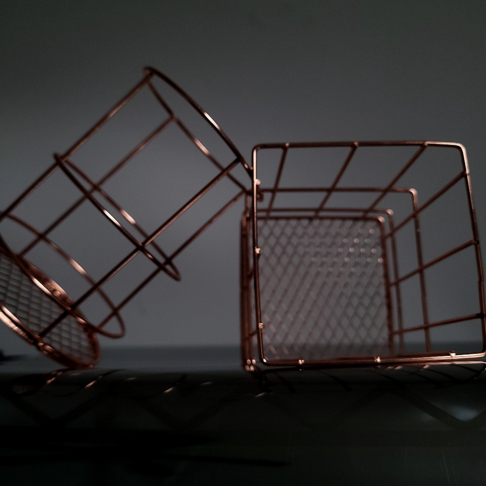 Rose Gold Pencil Cup Set of 2 - Picture 3 of 3